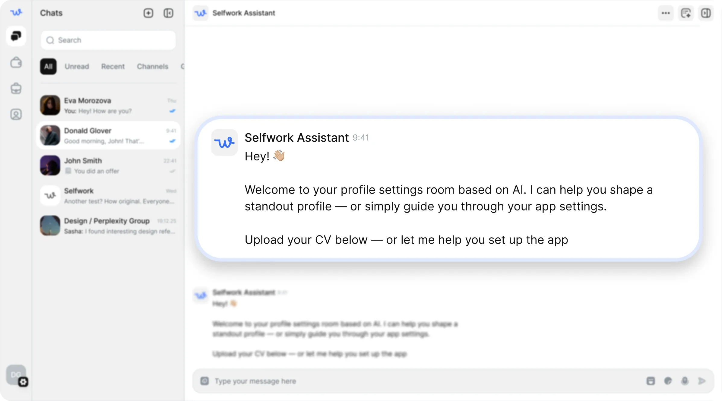 AI-assisted brief on Selfwork