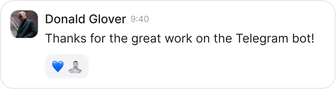A chat for hiring freelancers for Telegram bot development
